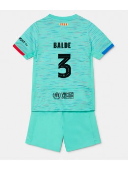 Barcelona Alejandro Balde #3 Ausweichtrikot für Kinder 2023-24 Kurzarm (+ Kurze Hosen)